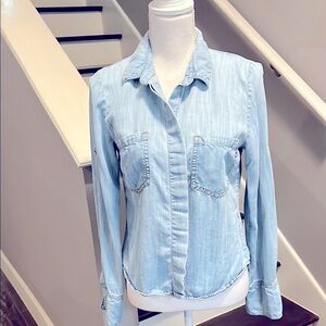 elevenses Light Blue Button-Down Denim Shirt